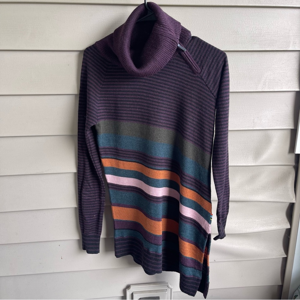 Smartwool Cascade Valley Asymmetrical Tunic Sweater Merino Wool Pullover Size XS